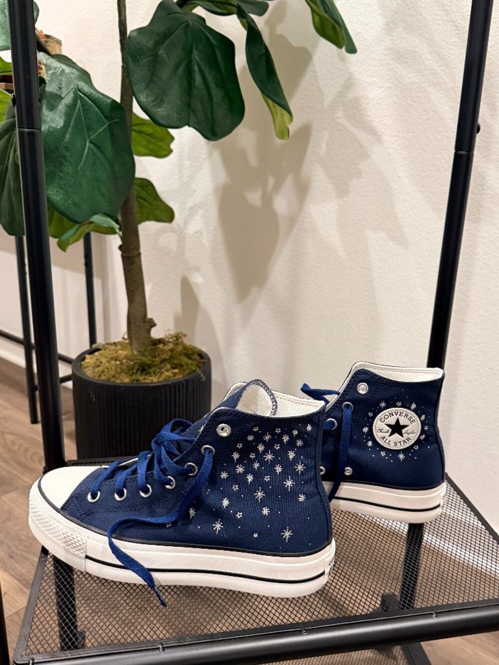 Converse Chuck Taylor All Star Lift Platform Cosmic Navy High Tops Women's 9 - Picture 2 of 6